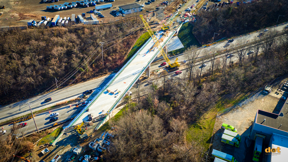Aerial image of Annapolis Road and Waterview Avenue Bridge